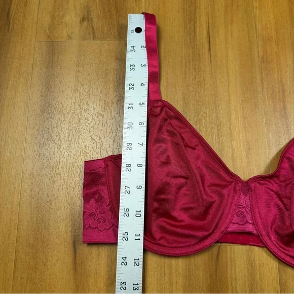 38D Gilligan O’Malley Pink Lace Underwire Bra Floral Mesh Lace Womens - Picture 9 of 9